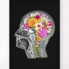 Codex Anatomicus Brain Anatomy^Anatomical brain with flowers II - Black