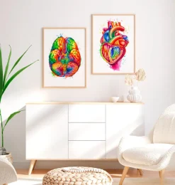 Codex Anatomicus Heart Anatomy^Anatomical heart art III - Watercolor splash