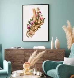 Codex Anatomicus Skull & Skeleton | Hands & Legs^Ankle fracture - Floral - White