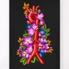 Codex Anatomicus Heart Anatomy^Aorta - Floral - Black