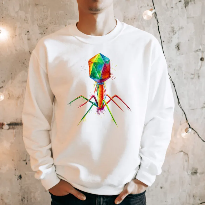 Codex Anatomicus Sweatshirts^Bacteriophage Unisex Sweatshirt - Watercolor