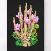 Codex Anatomicus Skull & Skeleton | Hands & Legs^Bones of a hand - Floral - Black