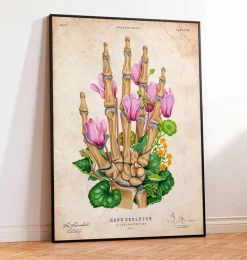Codex Anatomicus Skull & Skeleton | Hands & Legs^Bones of a hand - Floral - Vintage