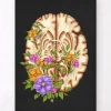 Codex Anatomicus Brain Anatomy^Brain anatomy III - Floral - Black