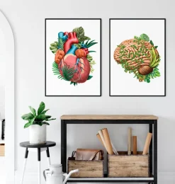 Codex Anatomicus Brain Anatomy^Brain anatomy IV - Floral - White