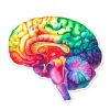 Codex Anatomicus Stickers^Brain anatomy sticker - Watercolor Splash