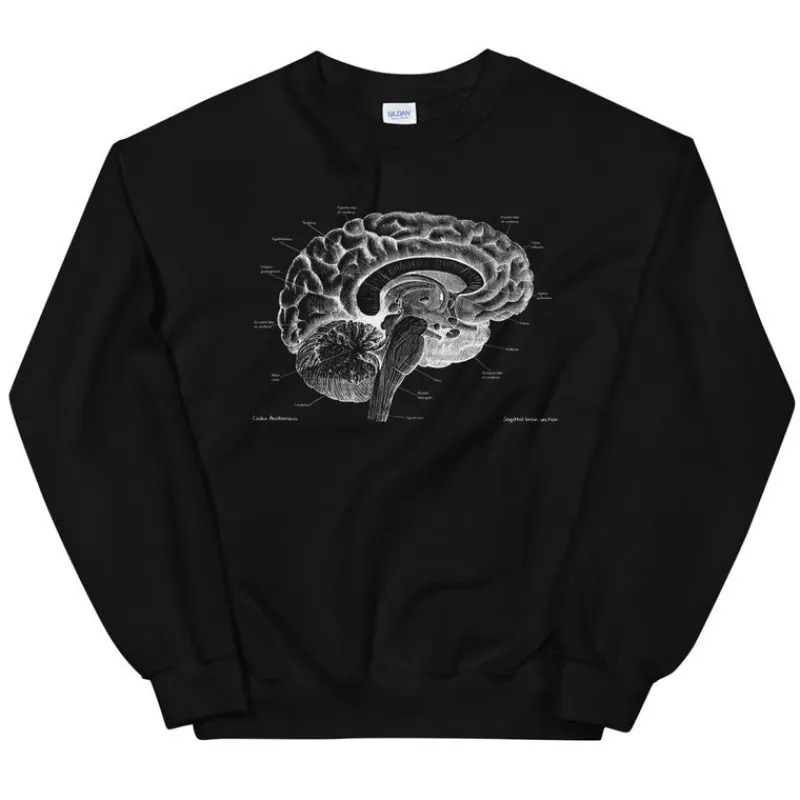 Codex Anatomicus Sweatshirts^Brain I Unisex Sweatshirt - Chalkboard