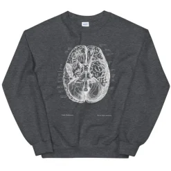 Codex Anatomicus Sweatshirts^Brain II Unisex Sweatshirt - Chalkboard