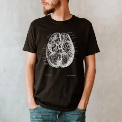 Codex Anatomicus T-shirts^Brain II Unisex T-Shirt - Chalkboard