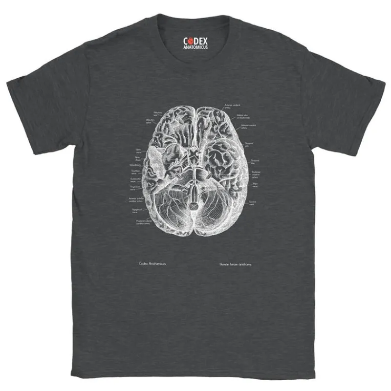 Codex Anatomicus T-shirts^Brain II Unisex T-Shirt - Chalkboard