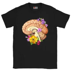 Codex Anatomicus T-shirts^Brain II Unisex T-Shirt - Floral