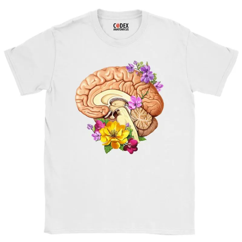 Codex Anatomicus T-shirts^Brain II Unisex T-Shirt - Floral
