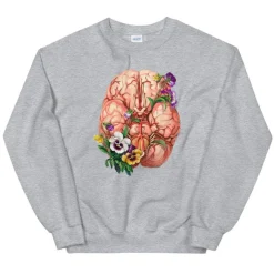 Codex Anatomicus Sweatshirts^Brain Unisex Sweatshirt - Floral
