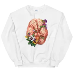Codex Anatomicus Sweatshirts^Brain Unisex Sweatshirt - Floral