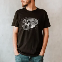 Codex Anatomicus T-shirts^Brain Unisex T-Shirt - Chalkboard