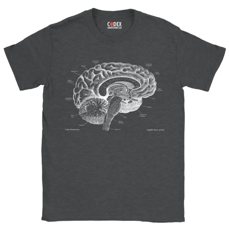 Codex Anatomicus T-shirts^Brain Unisex T-Shirt - Chalkboard
