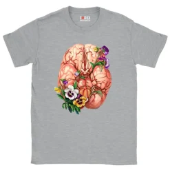 Codex Anatomicus T-shirts^Brain Unisex T-Shirt - Floral
