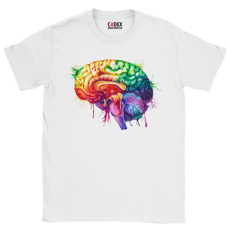 Codex Anatomicus T-shirts^Brain Unisex T-Shirt - Watercolor