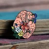Codex Anatomicus Enamel Pins^Brain with flowers - Enamel pin