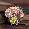 Codex Anatomicus Enamel Pins^Brain with flowers II - Enamel pin