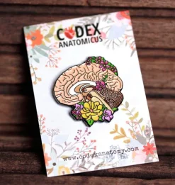 Codex Anatomicus Enamel Pins^Brain with flowers II - Enamel pin