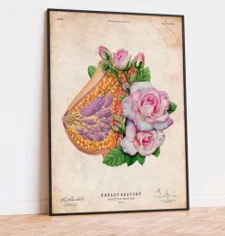 Codex Anatomicus Obstetrics & Gynecology^Breast anatomy - Floral - Vintage