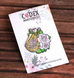 Codex Anatomicus Enamel Pins^Breast with flowers - Enamel pin