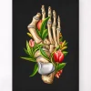 Codex Anatomicus Skull & Skeleton | Hands & Legs^Bunion anatomy - Floral - Black