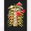 Codex Anatomicus Skull & Skeleton^Cervical nerves - Floral - Black