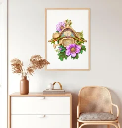 Codex Anatomicus Skull & Skeleton^Cervical vertebrae - Floral - White