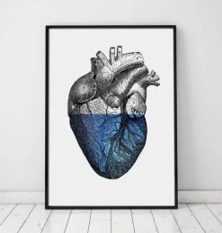 Codex Anatomicus Heart Anatomy^Colorful heart - Blue