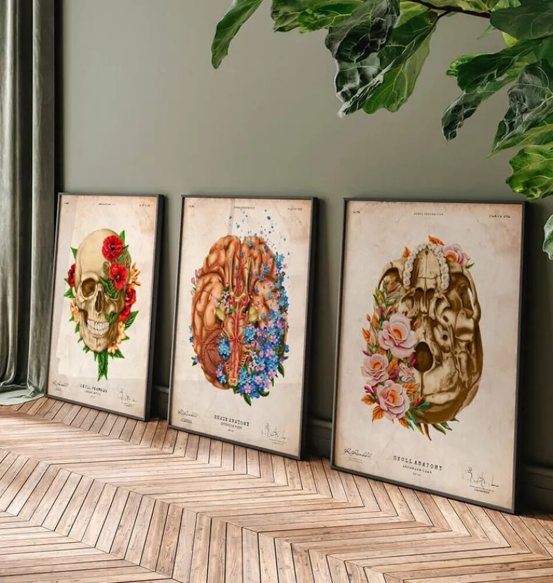 Codex Anatomicus Brain Anatomy^Dementia - Floral - Vintage