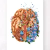 Codex Anatomicus Brain Anatomy^Dementia - Floral - White