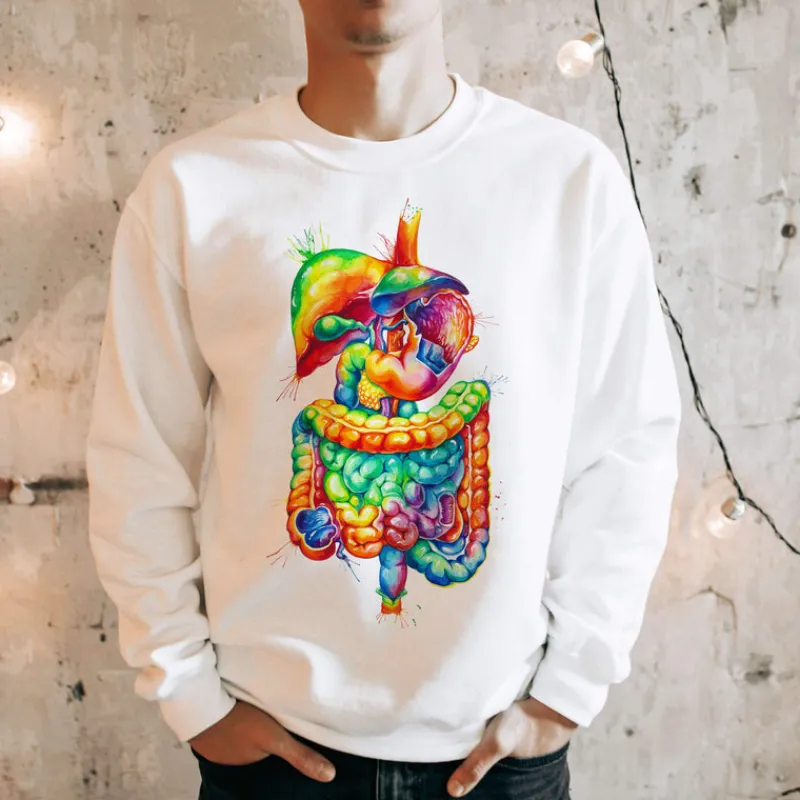 Codex Anatomicus Sweatshirts^Digestive system Unisex Sweatshirt - Watercolor