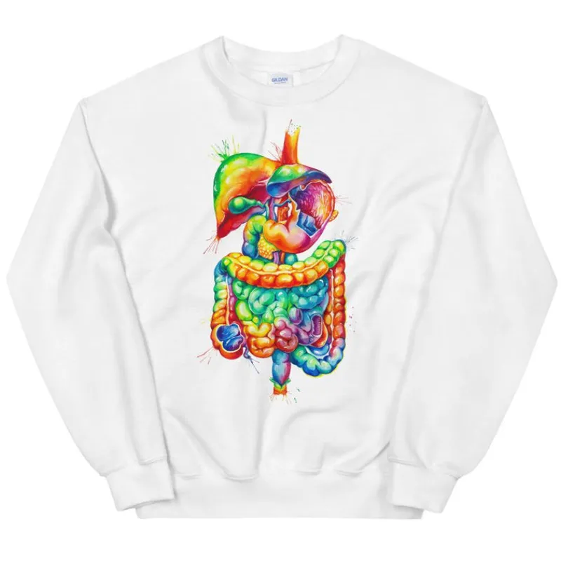 Codex Anatomicus Sweatshirts^Digestive system Unisex Sweatshirt - Watercolor