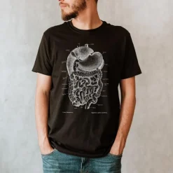 Codex Anatomicus T-shirts^Digestive System Unisex T-Shirt - Chalkboard