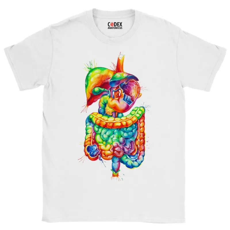 Codex Anatomicus T-shirts^Digestive system Unisex T-Shirt - Watercolor