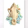 Codex Anatomicus Animal Anatomy^Dog skull - Floral - White
