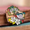 Codex Anatomicus Enamel Pins^Ear with flowers - Enamel pin