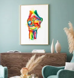 Codex Anatomicus Skull & Skeleton | Hands & Legs^Elbow anatomy - Watercolor splash