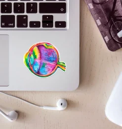 Codex Anatomicus Stickers^Eye anatomy sticker - Watercolor Splash