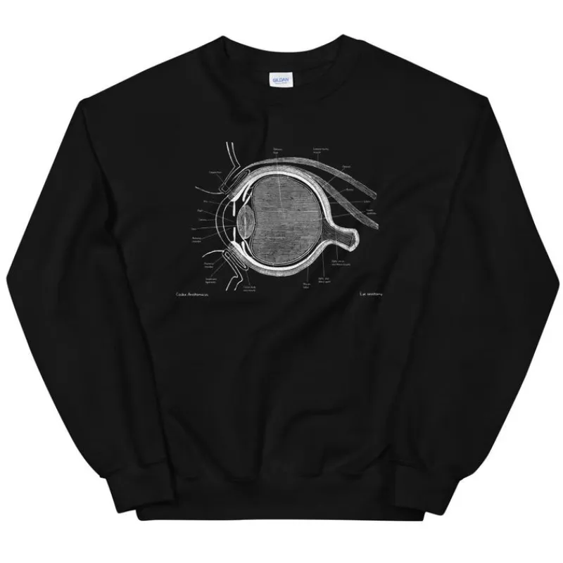 Codex Anatomicus Sweatshirts^Eye Unisex Sweatshirt - Chalkboard