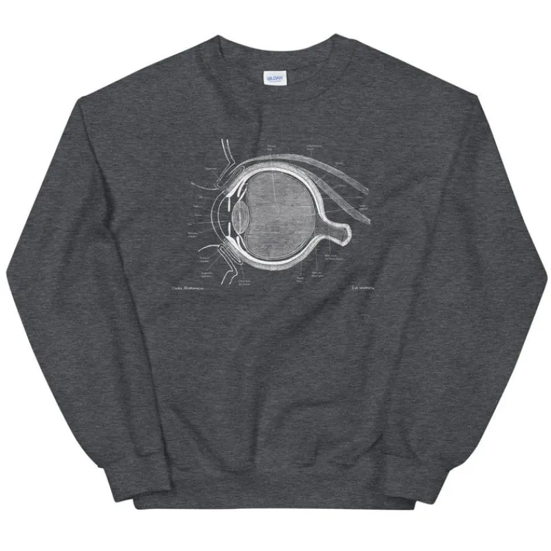 Codex Anatomicus Sweatshirts^Eye Unisex Sweatshirt - Chalkboard