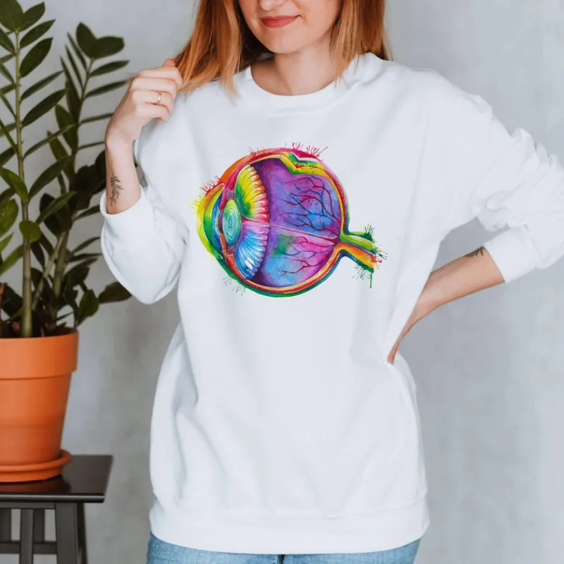 Codex Anatomicus Sweatshirts^Eye Unisex Sweatshirt - Watercolor