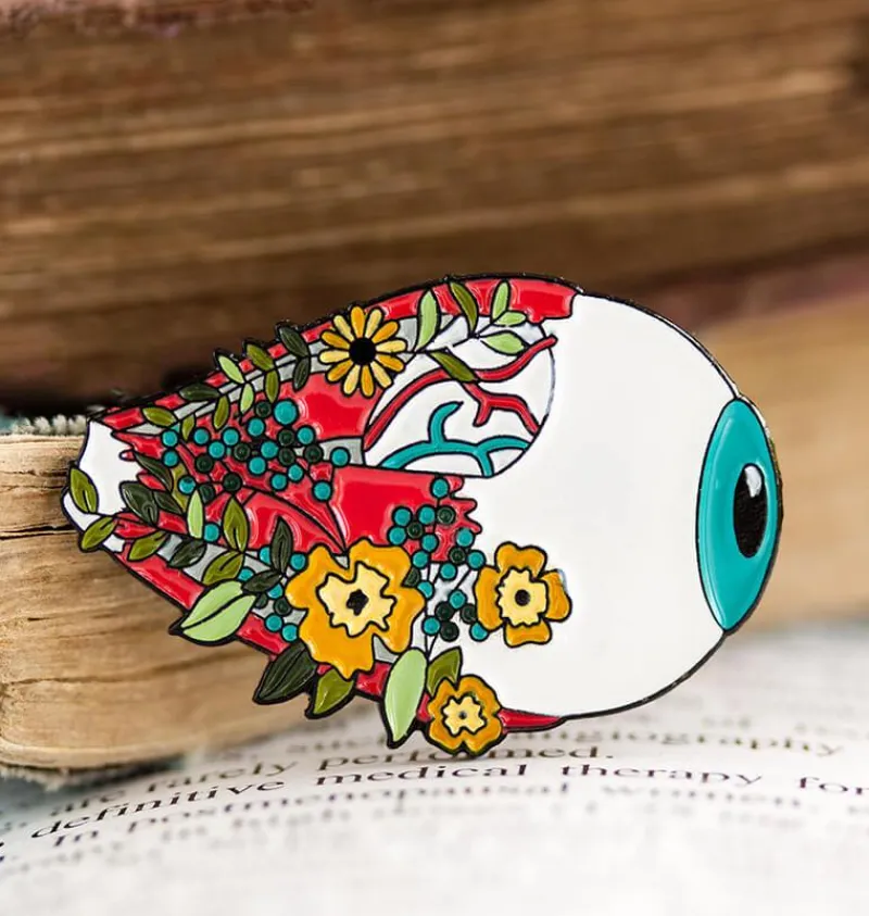 Codex Anatomicus Enamel Pins^Eye with flowers - Enamel pin