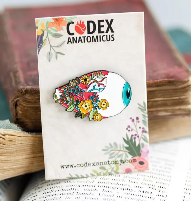 Codex Anatomicus Enamel Pins^Eye with flowers - Enamel pin