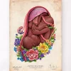 Codex Anatomicus Obstetrics & Gynecology^Fetus - Dark skin tone - Floral - Vintage