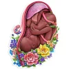 Codex Anatomicus Stickers^Fetus sticker II - Floral