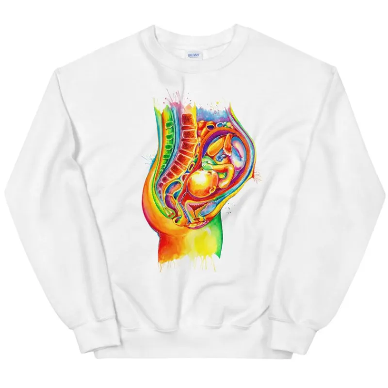 Codex Anatomicus Sweatshirts^Fetus Unisex Sweatshirt - Watercolor