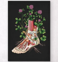 Codex Anatomicus Hands & Legs^Floral foot anatomy - Black